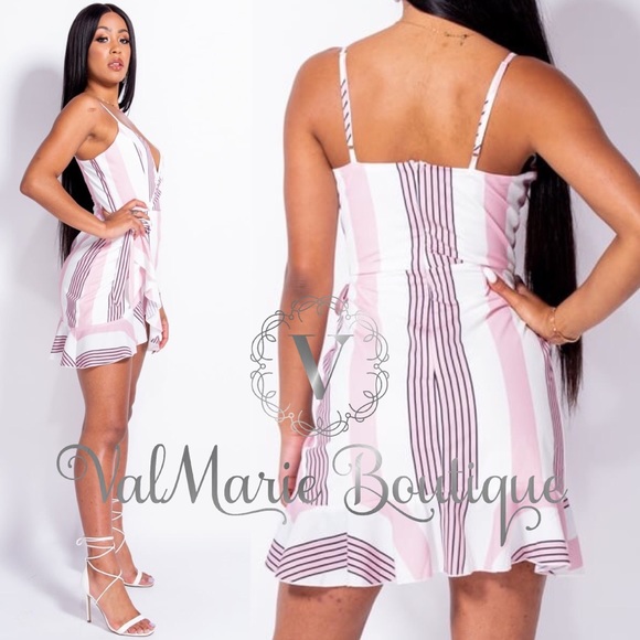 Striped Mini Dress - Picture 3 of 4